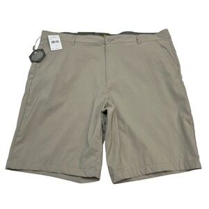 Rorie Whelan Shorts Tan Performance Tech Stretch Flat Front Mens 40 Golf Outdoor